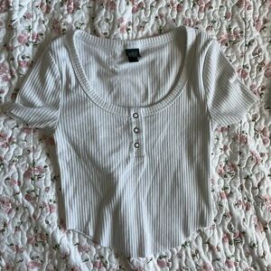 Target button baby tee